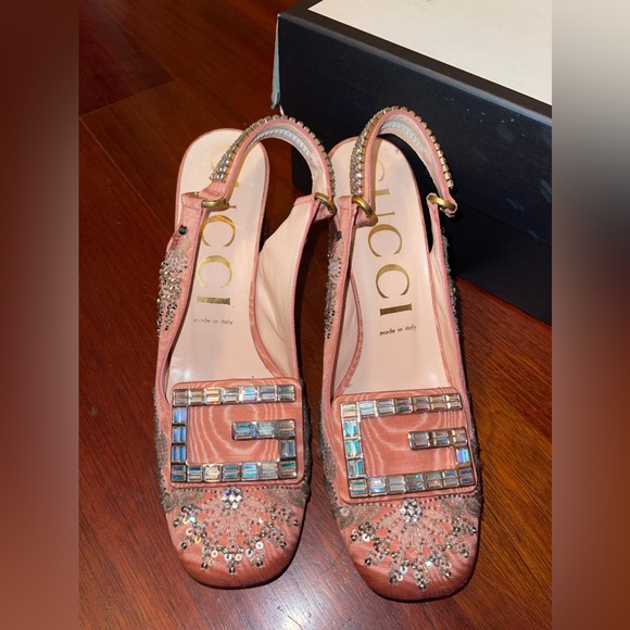Gucci Madelyn Crystal Embellished Slingback - Picture 4 of 8